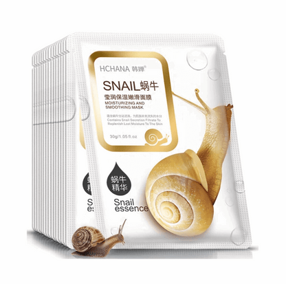 10pcs/Lot Snail Essence Facial Mask Skin Care Face Mask Whitening Hydrating Moisturising Mask Korean Tender Skin And Soft Skin