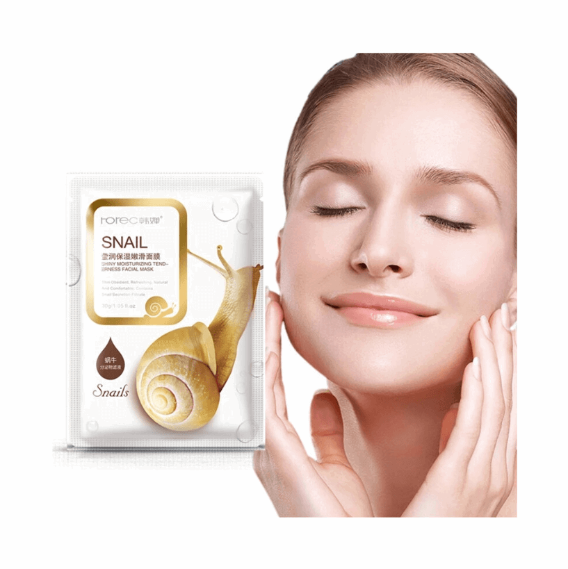 10pcs/Lot Snail Essence Facial Mask Skin Care Face Mask Whitening Hydrating Moisturising Mask Korean Tender Skin And Soft Skin